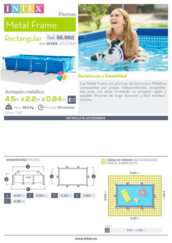 piscina intex 4.5 metros