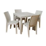 COMBO MESA RATAN + 4 SILLAS RATAN CORSA PICA